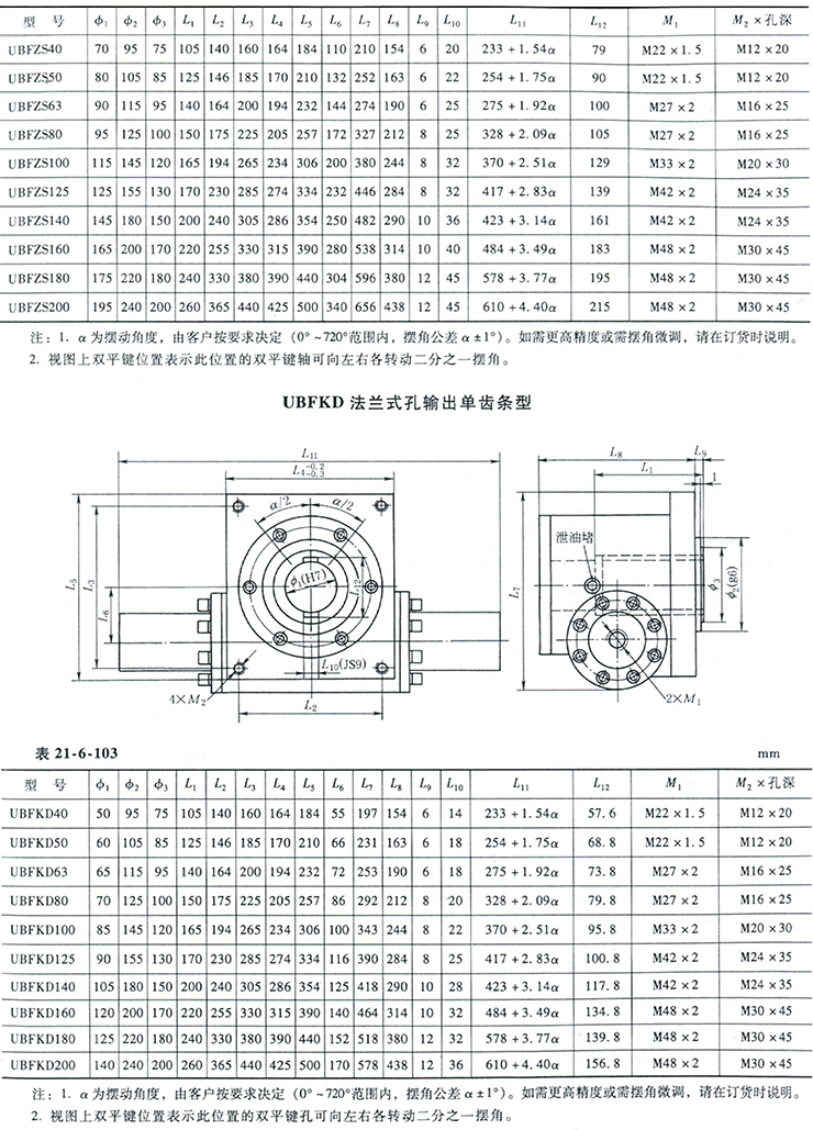 UB型回转摆动液压油缸